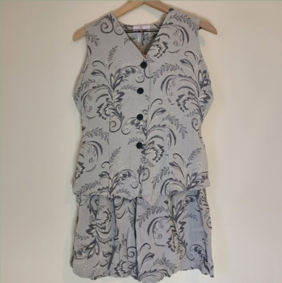 Catch Me Pants - Vintage Catch Me Sage Matching Vest Short Srt